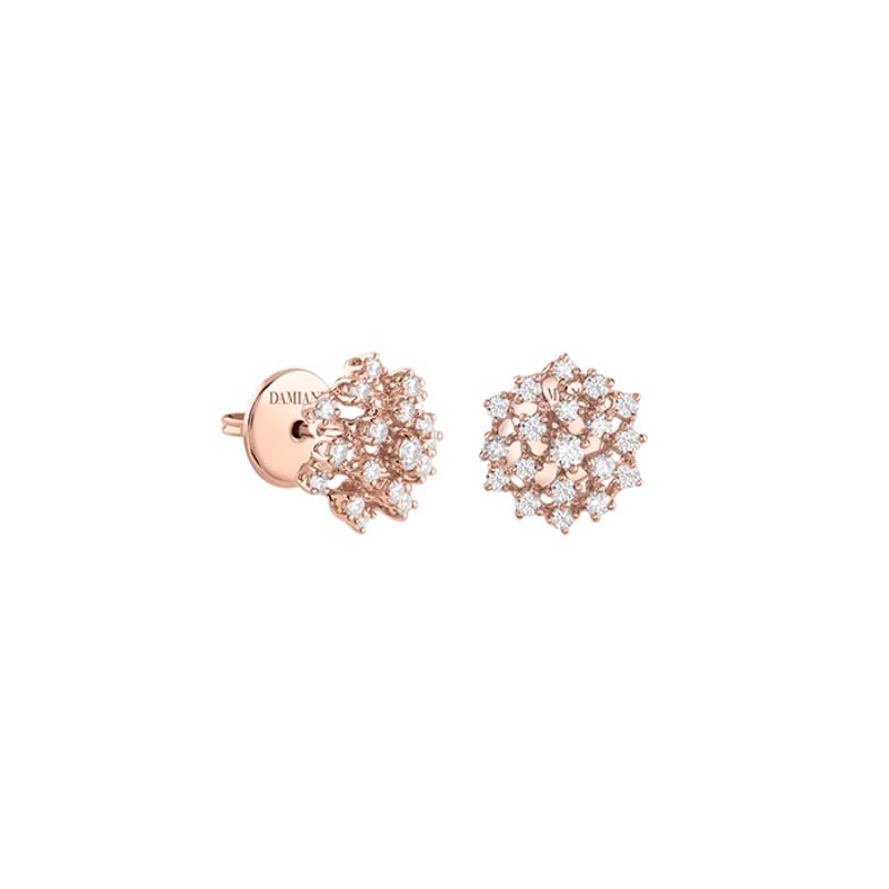 Mimosa Diamond Cluster Earrings in 18K Rose Gold (0.67ctw). 