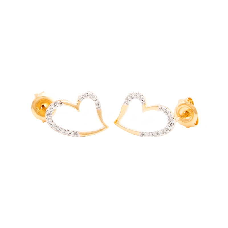 DIAMOND HEART EARRINGS