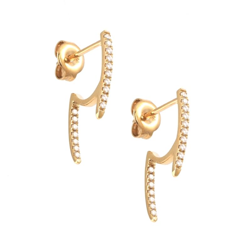 DIAMOND FASHION EARRING (14KYG)