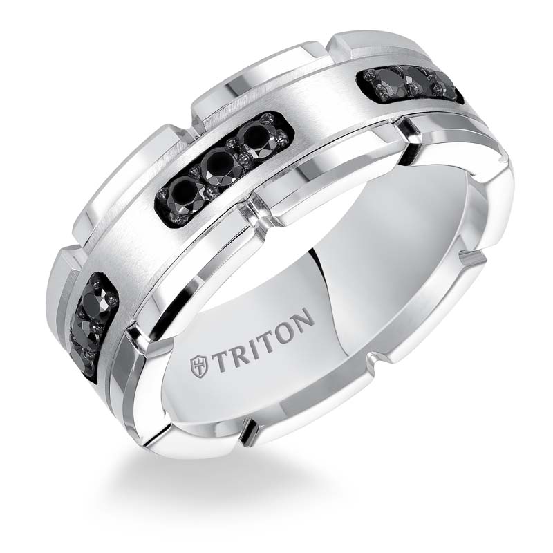 White Tungsten Carbide Ring