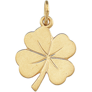 14K Yellow 18x14mm 4 Leaf Clover Charm