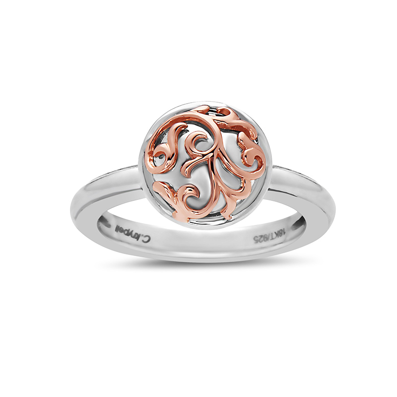 Sterling Silver & 18Kp Ivy Lace Ring