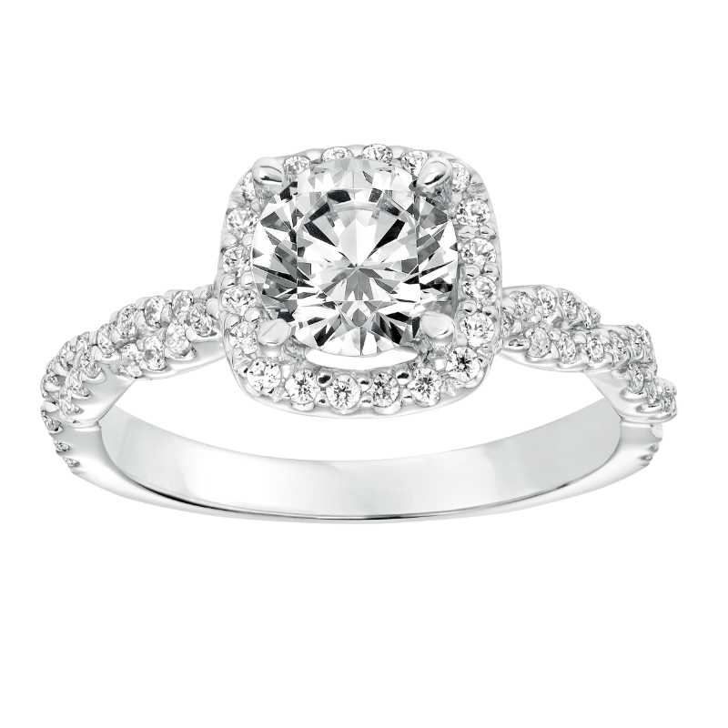 Twisted Shank Engagement Ring