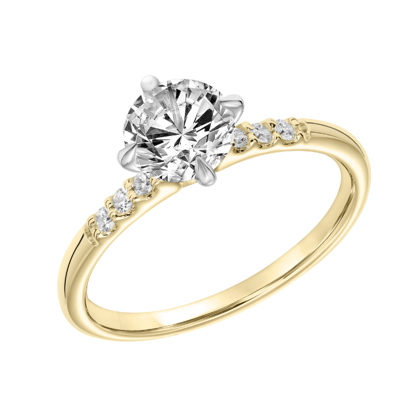 East West Diamond Engagement Ring
