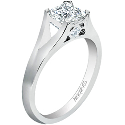 14k White Gold Tally Semi Mount Engagement Ring