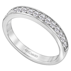 14k White Gold Prong Set Natalia Matching Diamond Wedding Band