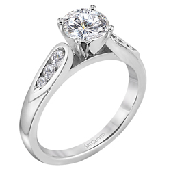14k White Gold Cecilia Classic Semi Mount Ring