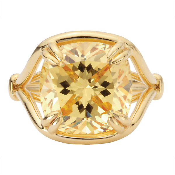 14kt Gold Honey Quartz Ring