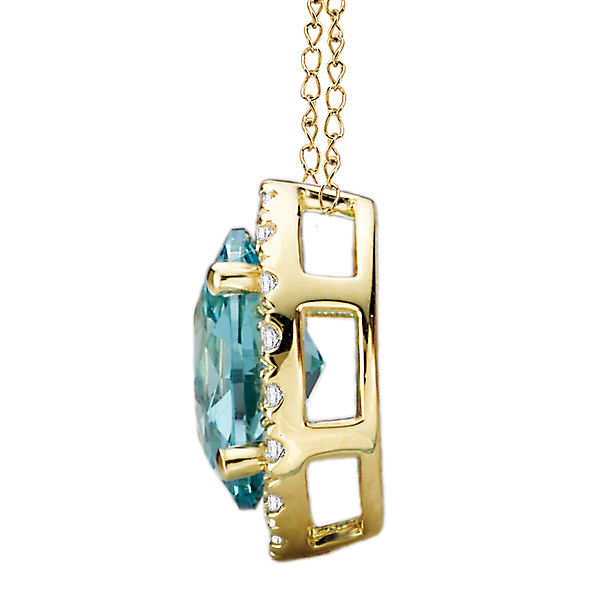 Ladies Fashion Gemstone and Diamond Pendant