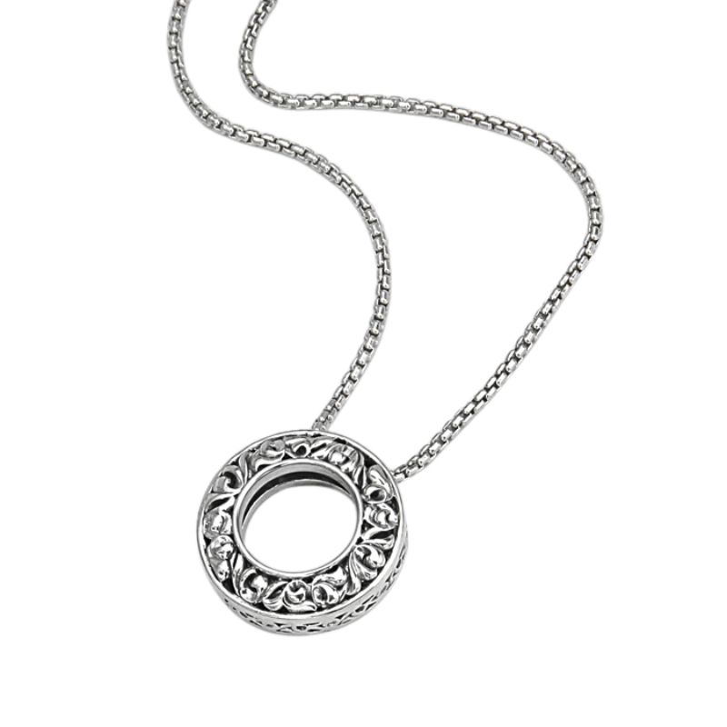 Sterling Silver Pendant W/1 Pk Saph Engraved I Love You 365 Days A Year
