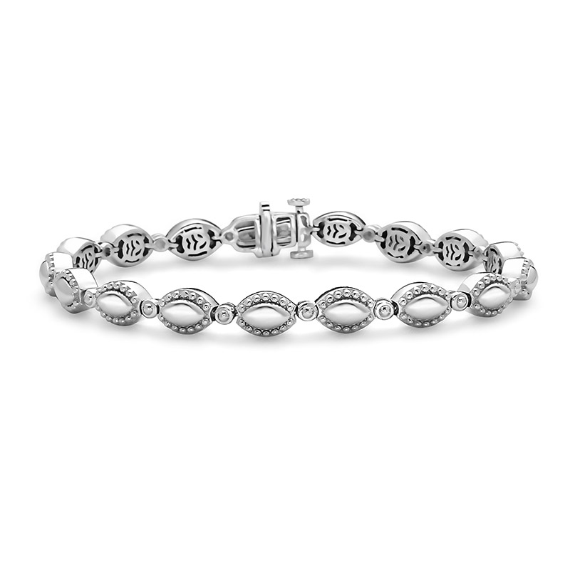 Sterling Silver & 14Kw Firefly Bracelet 17 Links