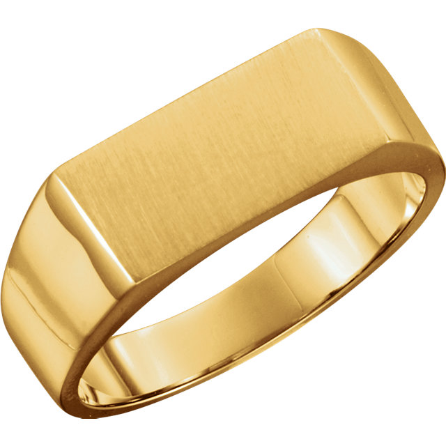 14K Yellow 15x7.5mm Men