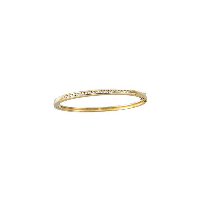 14K Yellow 5/8 CTW Diamond Bangle Bracelet