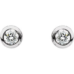 14K White 1/2 CTW Diamond Earrings