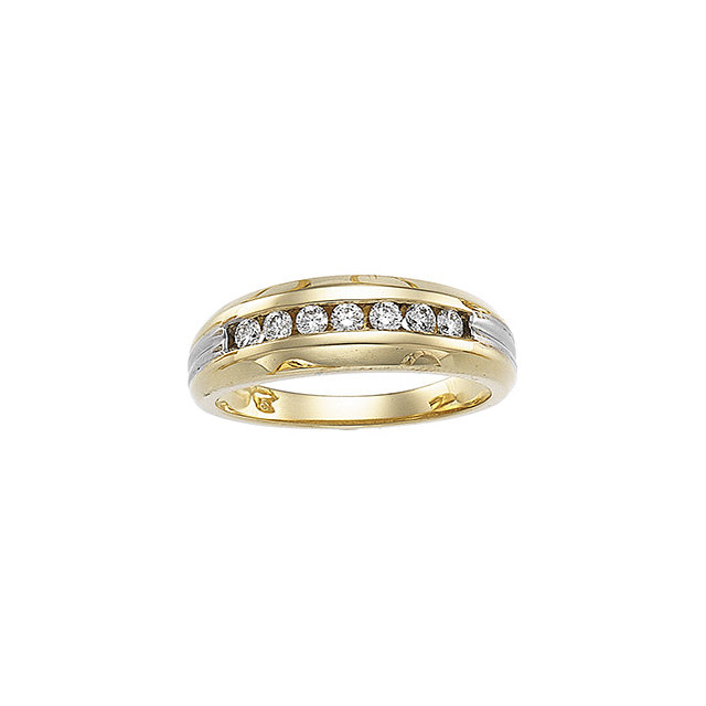 14kt Yellow & White Men-s 3/8 CTW Diamond Ring