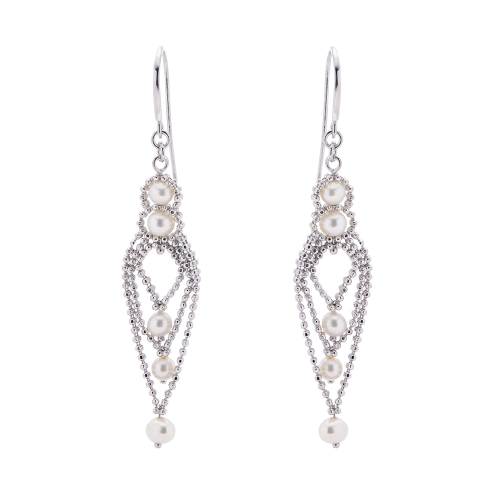 Fresh Water Pearl Lace drop earrings