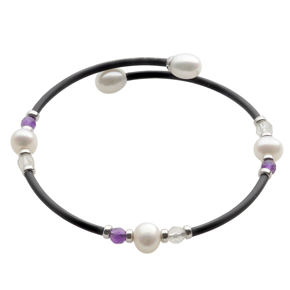 Fresh Water and Amethyst Bangle
