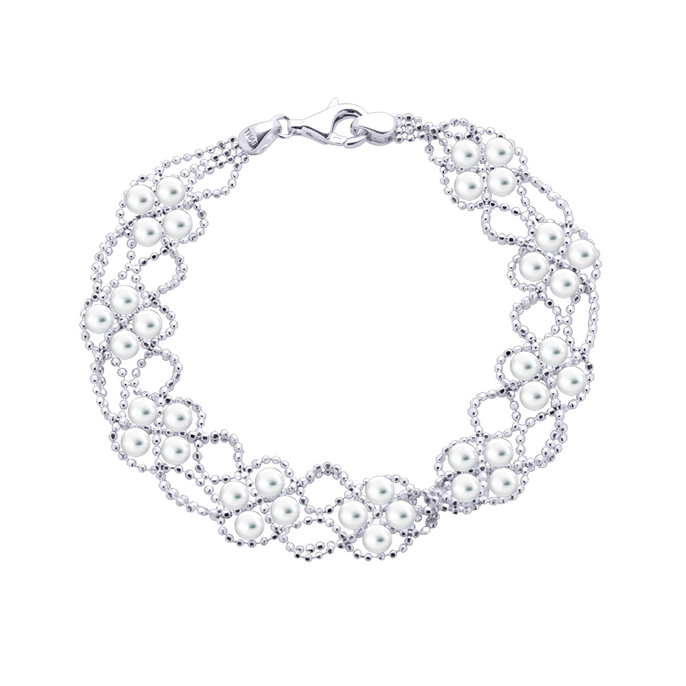 Beaded Fresh Water Pearl Bracelet