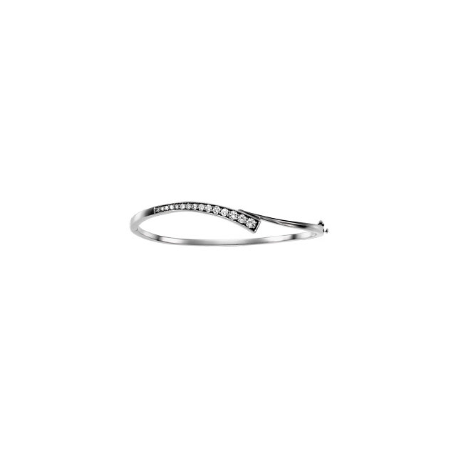 14K White 3/4 CTW Diamond Journey 6.5" Bracelet