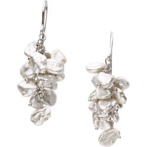 Freshwater Cultured Keshi Pearl Earrings