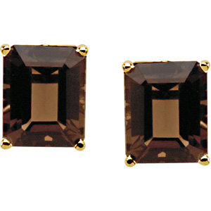 Genuine Smoky Quartz Earrings -90002230