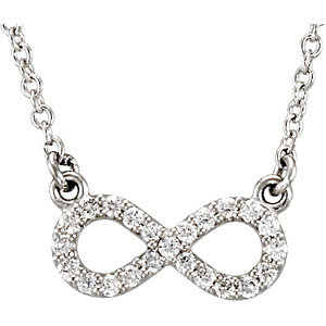 Platinum 1/8 CTW Diamond 16" Necklace