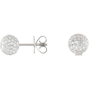 Pavé Ball Stud Earrings