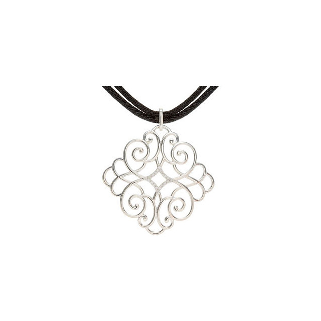 Sterling Silver 1/10 CTW Diamond Pendant