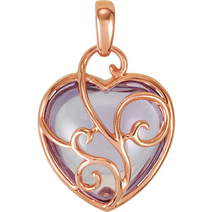 Rose de France Heart Pendant