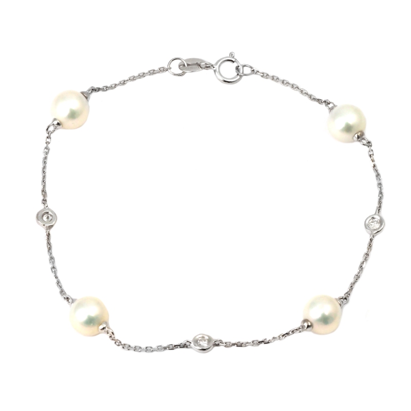 PEARL DIAMOND BRACELET (WG/7