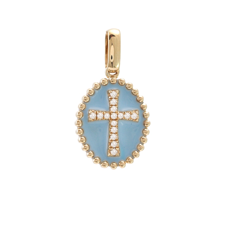 TURQUOISE DIAMOND PENDANT (YG)
