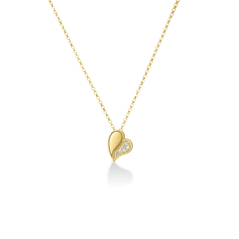Roberto Coin 18k Yellow Gold Diamond Amorino Necklace Diamond .03ctw. 