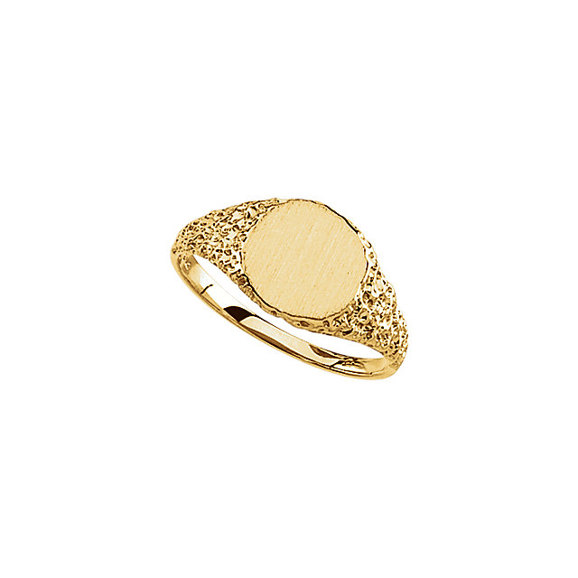 14K Yellow Signet Ring