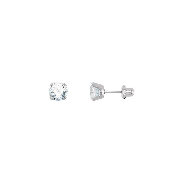 Stainless Steel 5mm Round Piercing Earrings