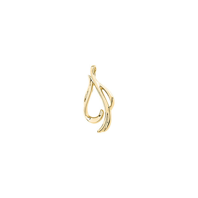 14K Yellow Freeform Pendant