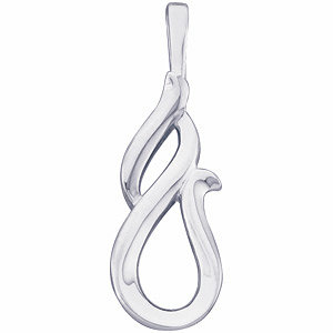 14K White Freeform Pendant