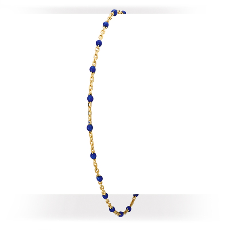 Italian Gold Plated Lapis Color Bracelet