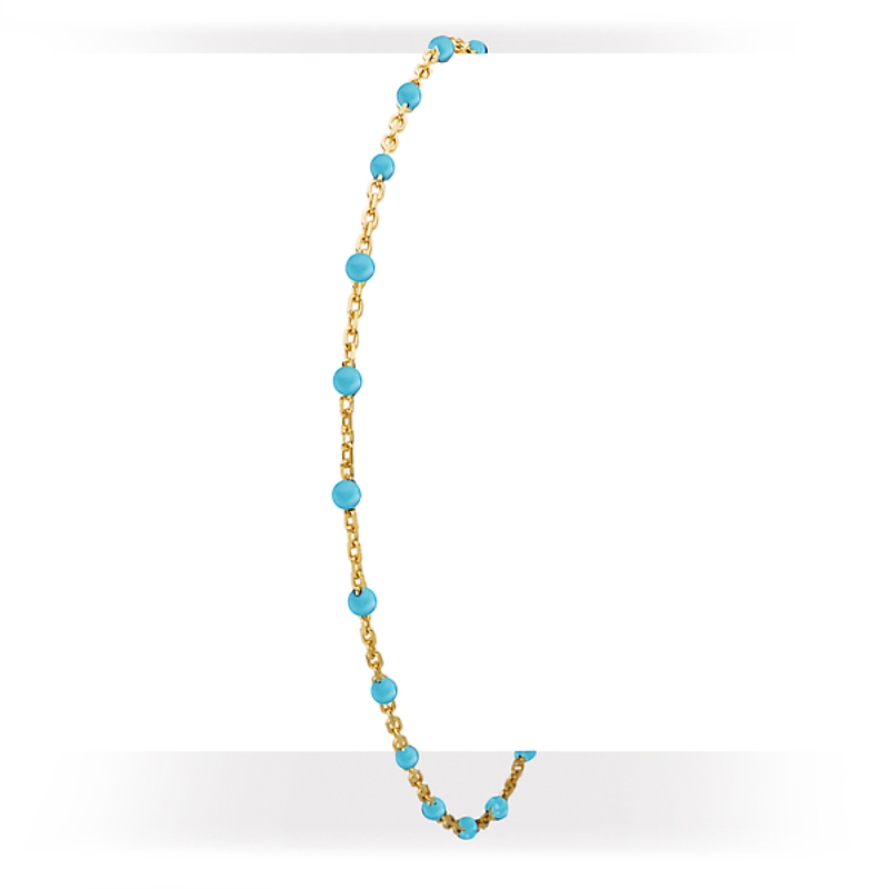 Italian Gold Plated Turquoise Enamel Bracelet