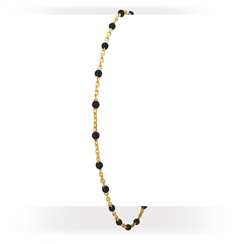 Italian Gold Plated Black Enamel Bracelet