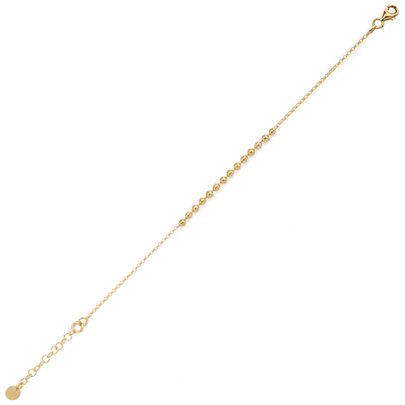 Italian Gold Plated Bead Bracelet