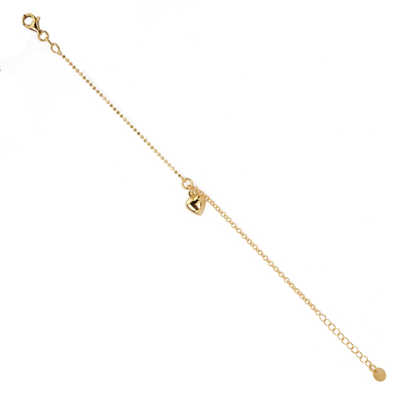 Italian Gold Plated Heart Bracelet