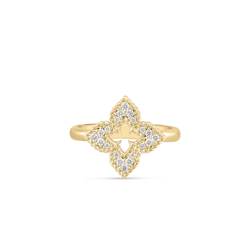 Roberto Coin 18k Yellow Gold Diamond Ventian Princess Ring .15ctw. 