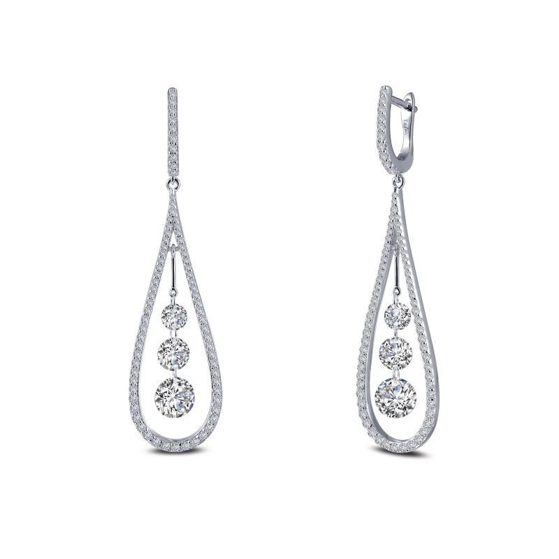 Fancy Hoop Drop Earrings