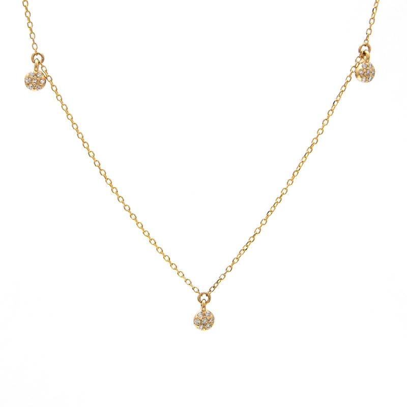 DIAMOND FASHION NECKLACE (14KYG)
