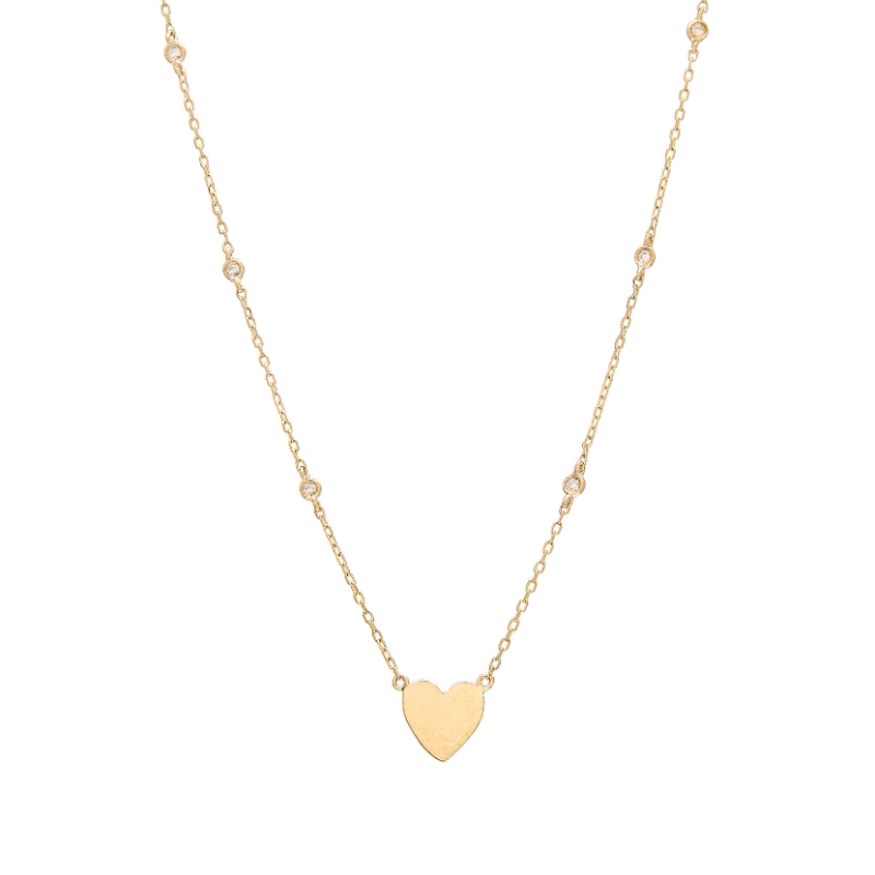 DIAMOND HEART NECKLACE (14KYG)