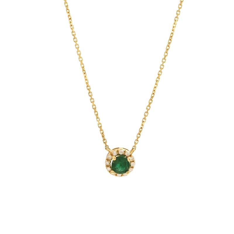 DIAMOND HALO FASHION NECKLACE (14K)(16+2