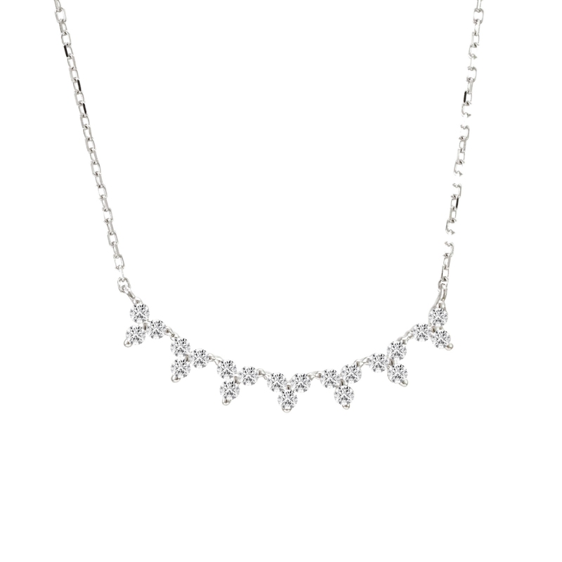 DIAMOND FASHION NECKLACE (14K/WG) (16+2