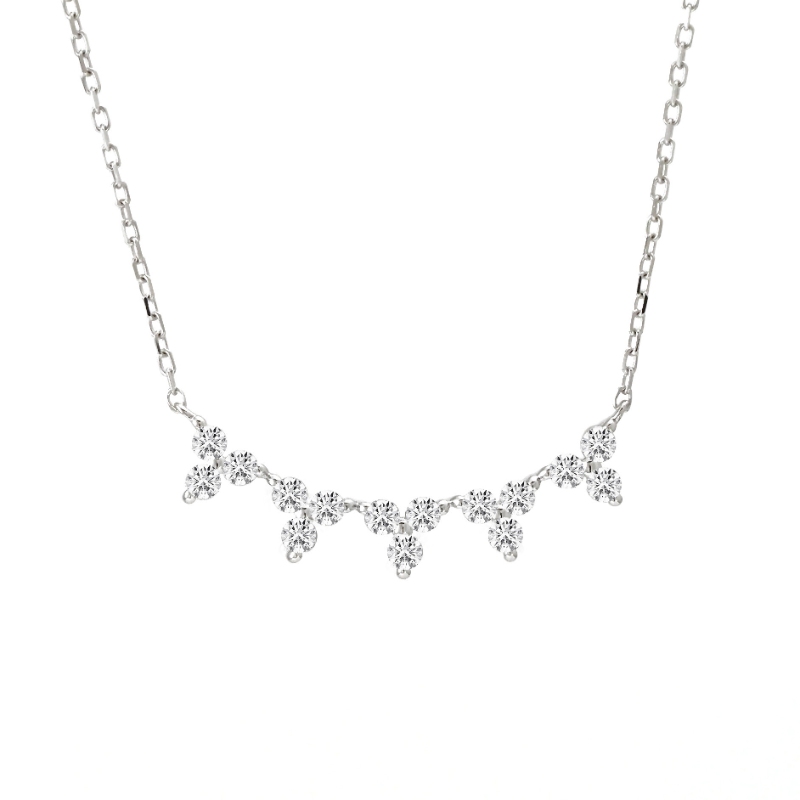 DIAMOND FASHION NECKLACE (14KWG) (16+2