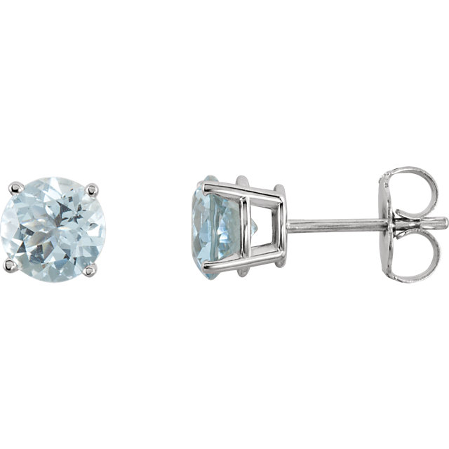 Sterling Silver 3.5mm Round Cubic Zirconia Earrings