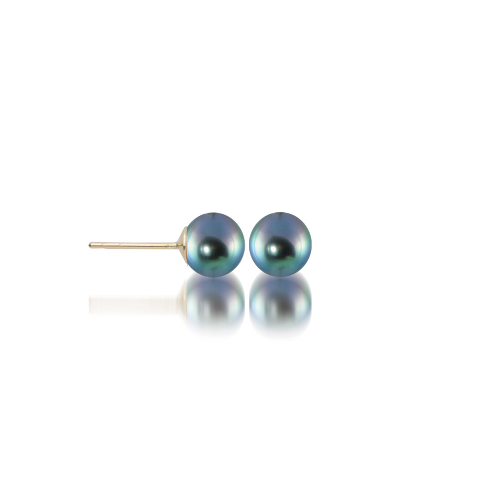 Black Tahitian Dangle Drop Earrings